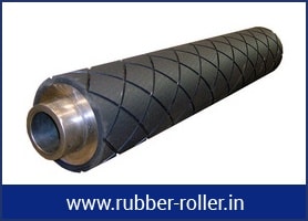 Diamond grooved rubber rollers